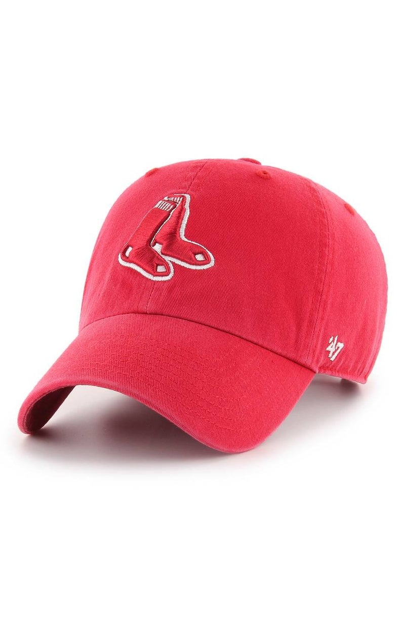 47 '47 Boston Red Sox Brand Clean Up Adjustable Hat - Red - Image 1